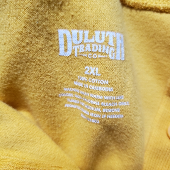 Duluth Trading Mens Henley Yellow 2XL - Picture 4 of 5